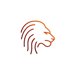 lion head logo design is a unique shape that can be used for symbols