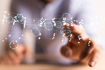 Digital Network and data concept