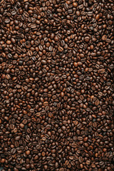 Coffee beans background with copy space