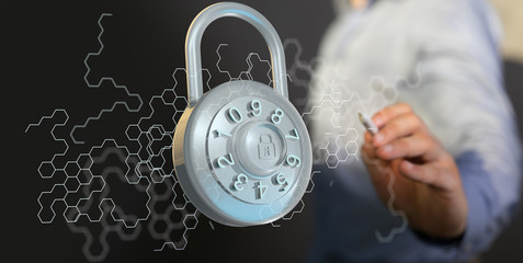 security data code digital in hand
