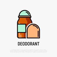 Deodorant thin line icon. Personal hygiene care. Modern vector illustration.