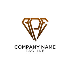 logo design with a G P E diamond shape that can be used for symbols