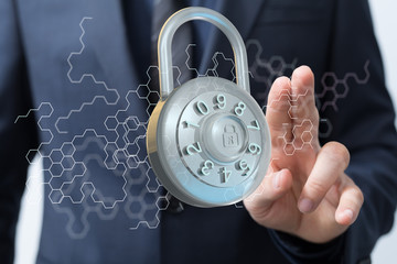 security data code digital in hand