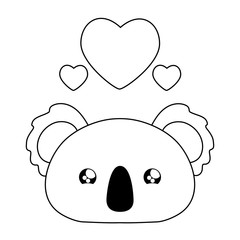 cute koala baby animal kawaii style