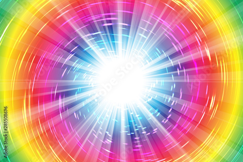 Fototapete Background Wallpaper Vector Illustration Design Clip Art Free Size Colorful Color Rainbow Show Business Entertainment Party Image ベクターイラスト背景素材 光通信事業 閃光 光 無料 インターネット テクノロジー 宣伝広告ポスター Tomo00