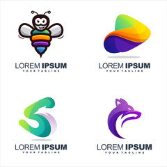 awesome gradient abstract logo design