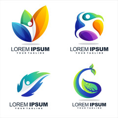 awesome gradient abstract logo design