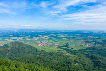 Fototapeta premium Vue sur la plaine en Alsace