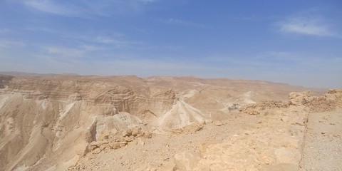 The beautiful view of the fortress of Masada, Israel.