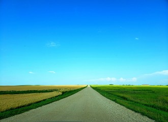 Fototapeta premium landscape with road and clouds