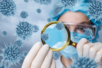 The concept study of the virus.