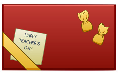 Box of chocolates with a greeting card