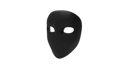 3d rendering of a mask isolated in white background