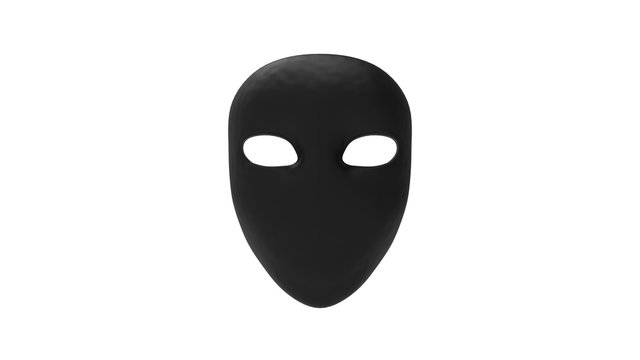 3d rendering of a mask isolated in white background