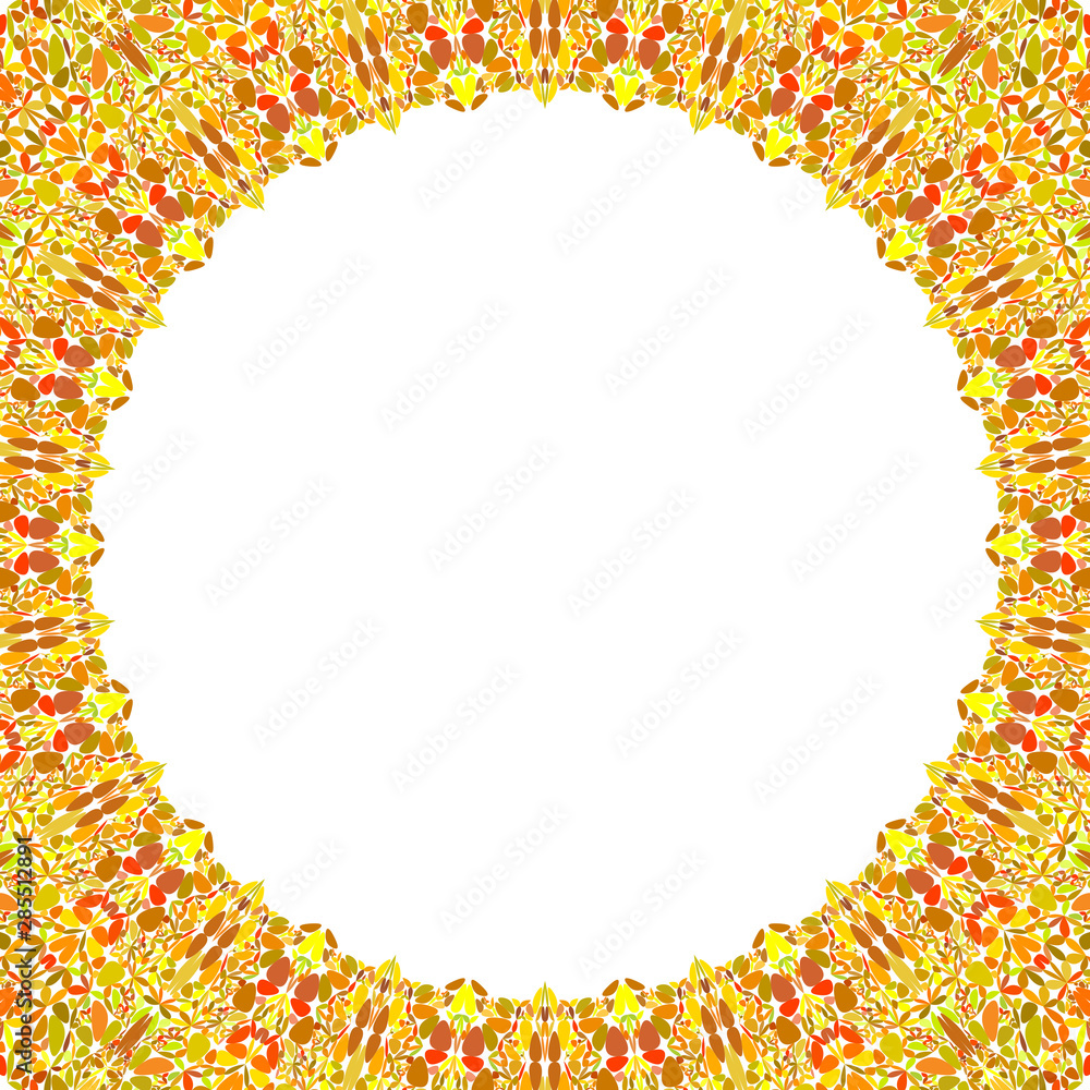 Poster abstract circular frame - vector design with white background
