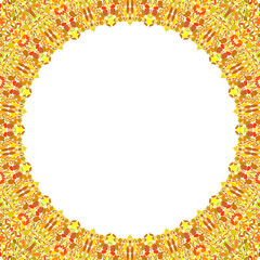 Abstract circular frame - vector design with white background