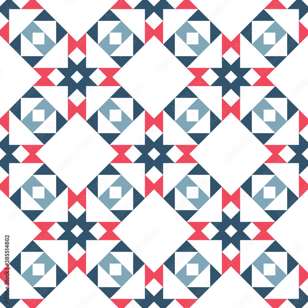 Aufkleber abstract triangles seamless pattern. simple geometric shapes in ethnic style.