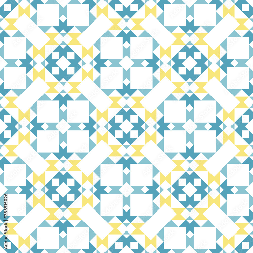 Poster abstract triangles seamless pattern. simple geometric shapes in ethnic style.