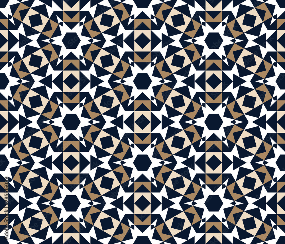 Aufkleber abstract triangles seamless pattern. simple geometric shapes in ethnic style.