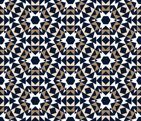 Abstract triangles seamless pattern. Simple geometric shapes in ethnic style.