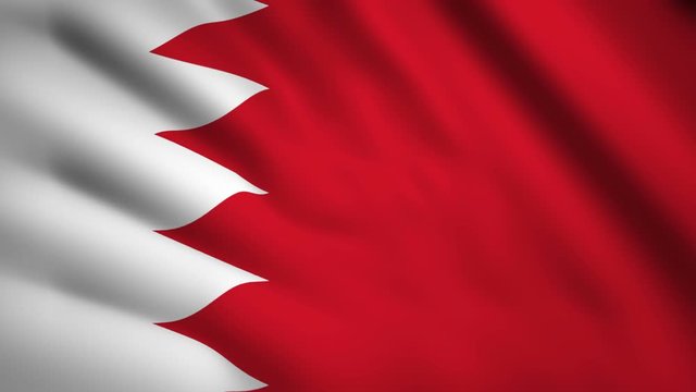 Bahrain flag Motion video waving in wind. Flag Closeup 1080p HD footage