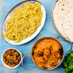 Indian Style Kofta Curry With Pilau Rice
