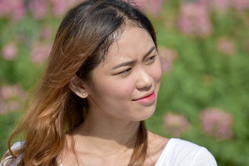 Attractive Asian Female Wondering
