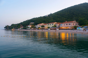 Fototapeta premium Night at Moscenisca Draga beach in Croatia