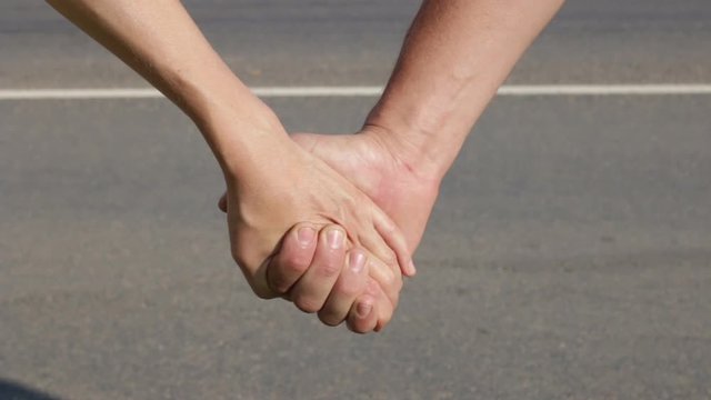 People Joined Hands To Form A Chain Of Freedom.