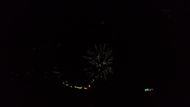 Fireworks ignite in Kentucky, aerial