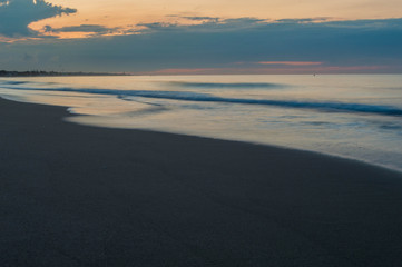 Landscape photo of the beach of Port Ginesta in Barcelona.