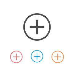 Obraz premium Add icon set. Plus sign. Plus icon simple add sign vector cross