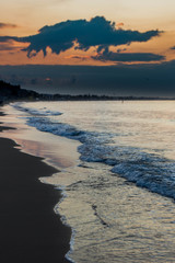 Landscape photo of the beach of Port Ginesta in Barcelona.