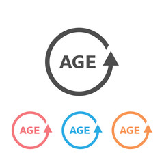 Age Vector Icon isolated on white isolated