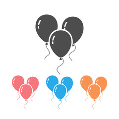 Balloons icon isolated on white background.