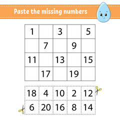 Addition and subtraction. Task for kids. Education developing worksheet. Activity page. Game for children. Funny character. Isolated vector illustration. Cartoon style.