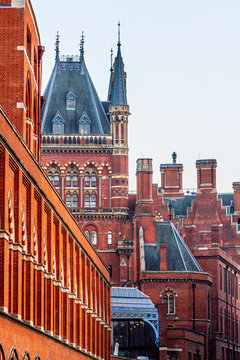 St Pancras Station Seen From Behind