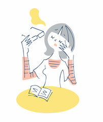 目の疲れ　女性