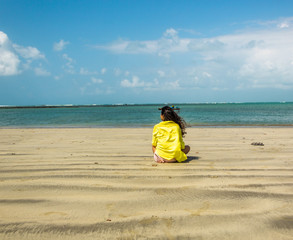 Mulher na praia