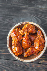 Bowl of buffalo wings
