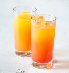 Tequila sunrise cocktails