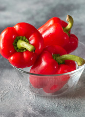 Fresh red peppers