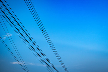 Fios no céu azul © Guedryan