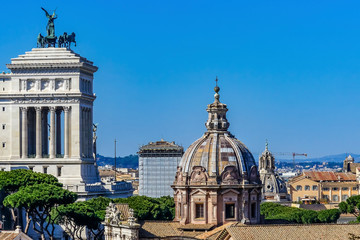 Naklejka premium Victor Emanuele Monument Churches Rome Italy