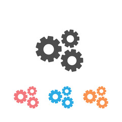 Gear icon vector, flat design vector icon