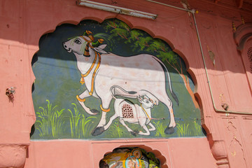 Holy cow hinduism street art