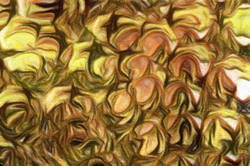 Abstract painting, Wall art, Canvas print, Oil paint, Modern drawing, Textured brushstrokes, Contemporary impressionism style, Warm fancy colors, Psychedelic design pattern, surreal fine art