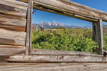 View from the window of the famous Shane cabin