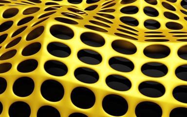 Gold 3d abstract background,3d rendering 