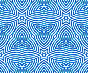 Abstract hypnotic pattern from stripes. Waves and swirls of geometric shapes.
